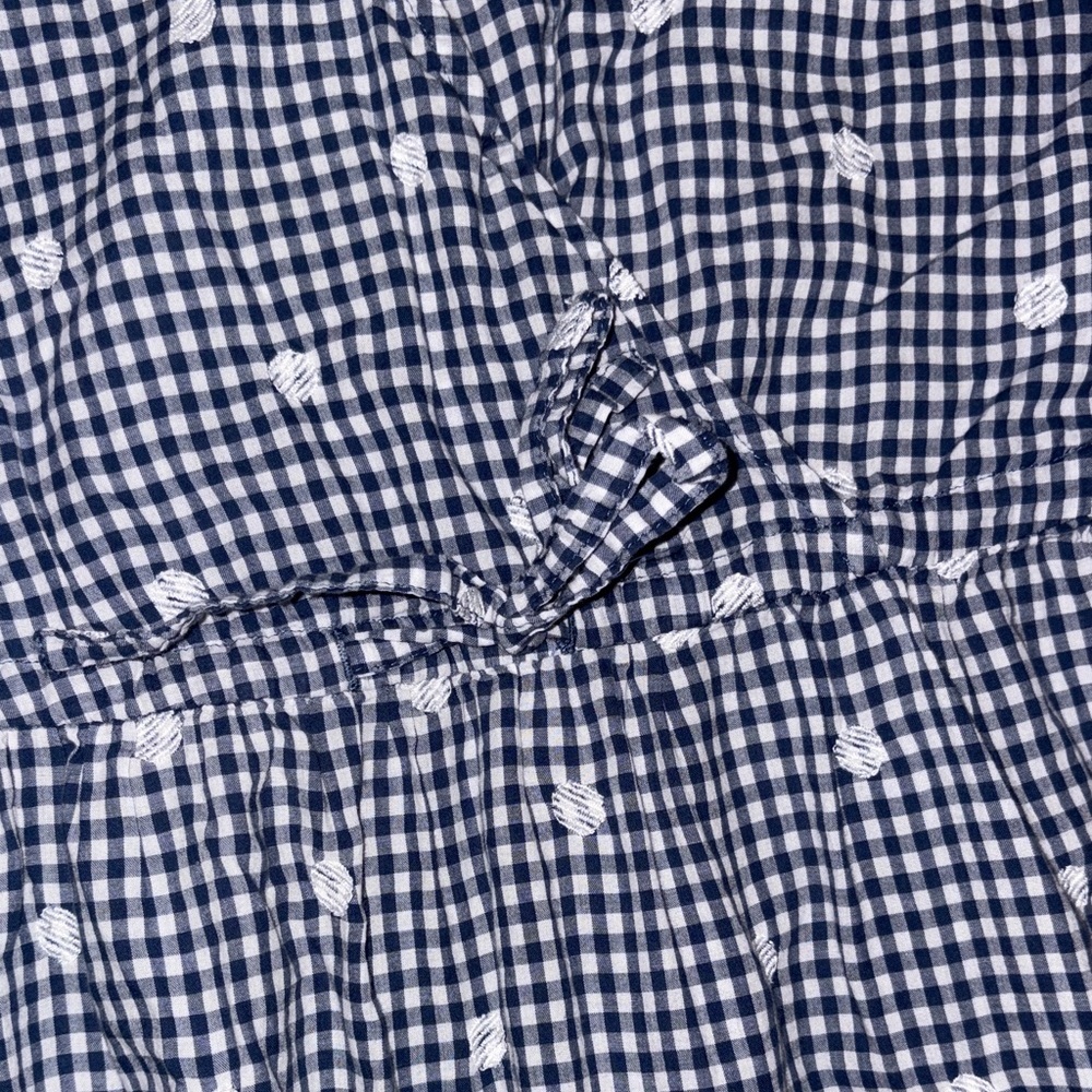 Gently Loved Embroidered Gingham Faux-Wrap Tie-Waist Midi Dress by Madewell - Picture 5 of 16